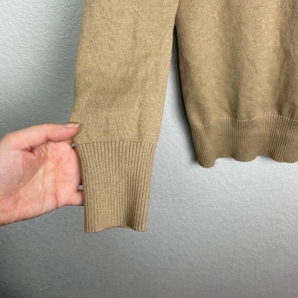 MICHAEL KORS Khaki Fringe Sweater Size S - Picture 6 of 7